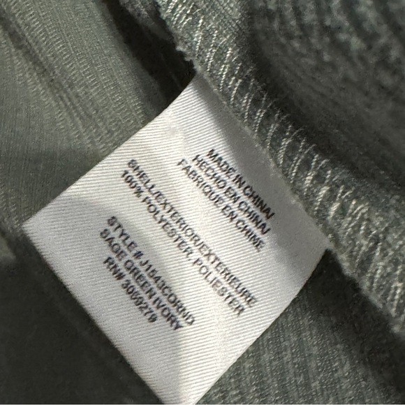 Thread & Supply Corduroy Shacket Jacket Sage Green Tan Colorblock Oversized S - Picture 6 of 7